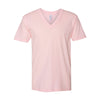 American Apparel Unisex Light Pink Fine Jersey Short Sleeve V-Neck