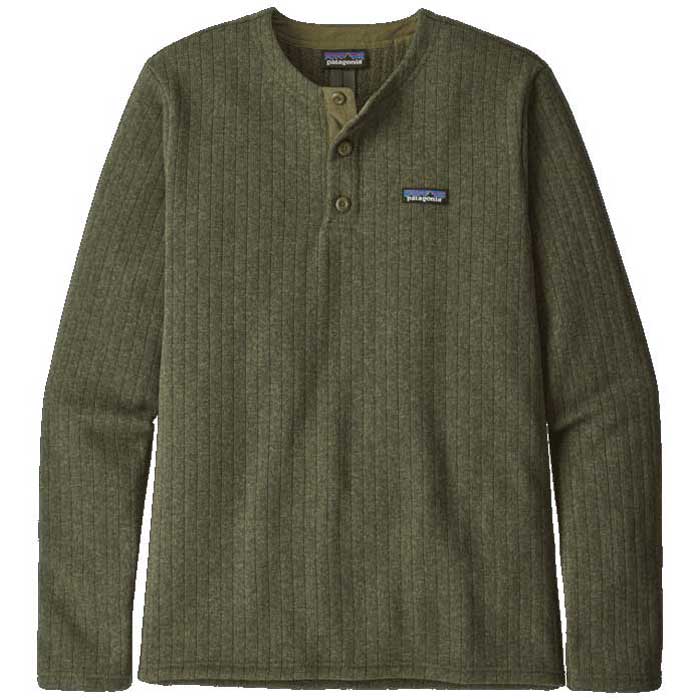 Patagonia Men's Industrial Green Rib Knit Better Sweater Fleece Henley Pullover