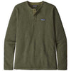 Patagonia Men's Industrial Green Rib Knit Better Sweater Fleece Henley Pullover