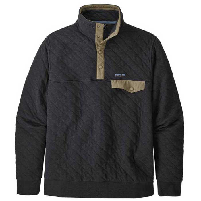 Patagonia Men's Black Organic Cotton Quilt Snap-T Pullover