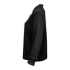 Vantage Women's Black Omega Long Sleeve Solid Mesh Tech Polo