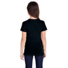 LAT Girl's Black V-Neck Fine Jersey T-Shirt