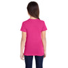 LAT Girl's Hot Pink V-Neck Fine Jersey T-Shirt