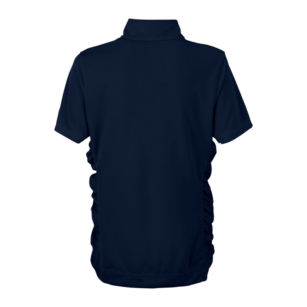 Vantage Women's Navy Omega Ruched Polo