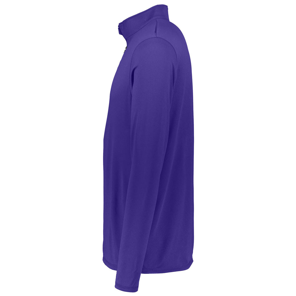 Augusta Sportswear Men's Purple Attain Quarter-Zip Pullover