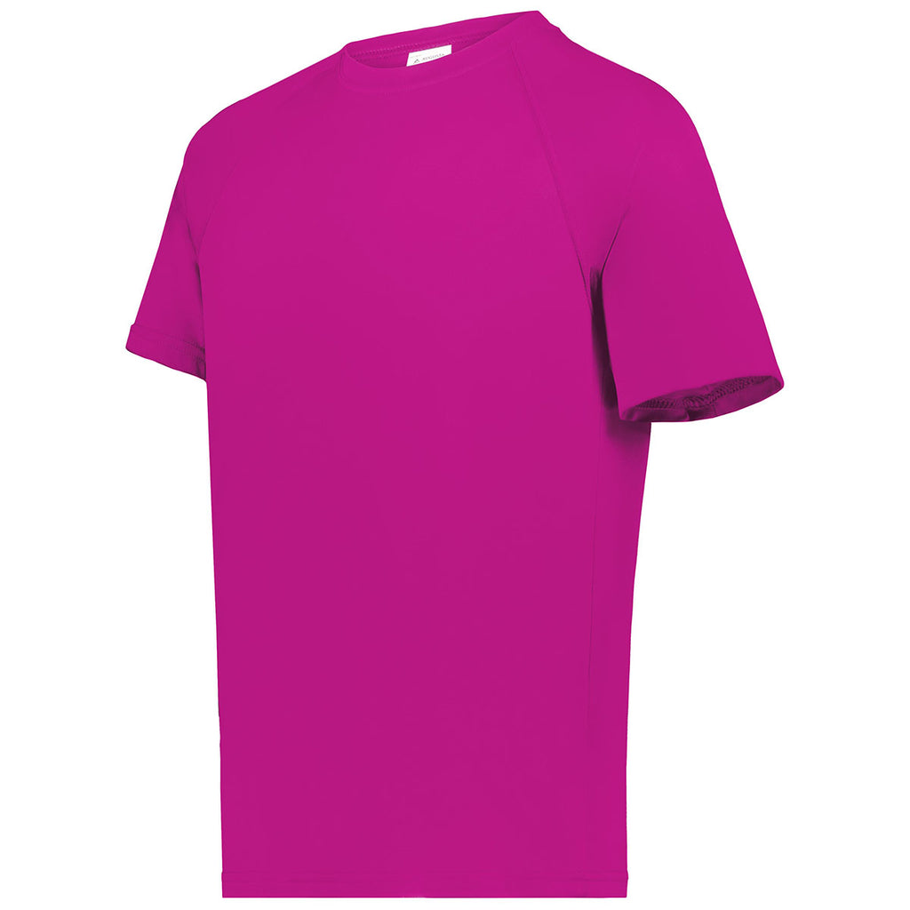 Augusta Sportswear Men's Power Pink Attain Wicking Short-Sleeve T-Shirt