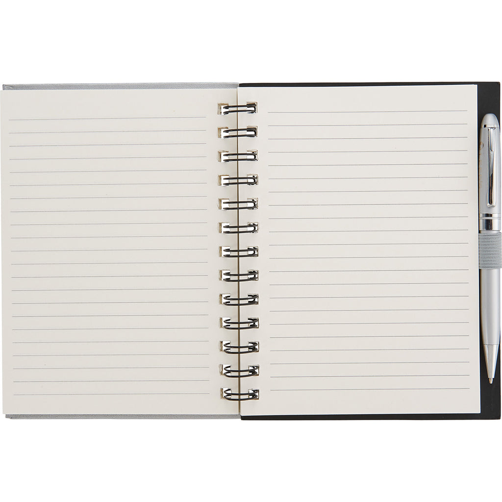 JournalBooks Silver Ambassador Spiral Notebook (pen sold separately)