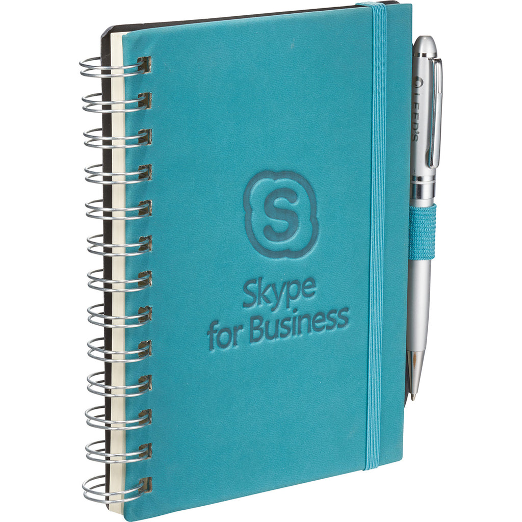 JournalBooks Turquoise Revello Spiral Notebook (pen sold separately)