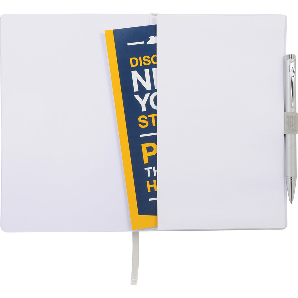JournalBooks Silver Nova Soft Bound Notebook (pen sold separately)