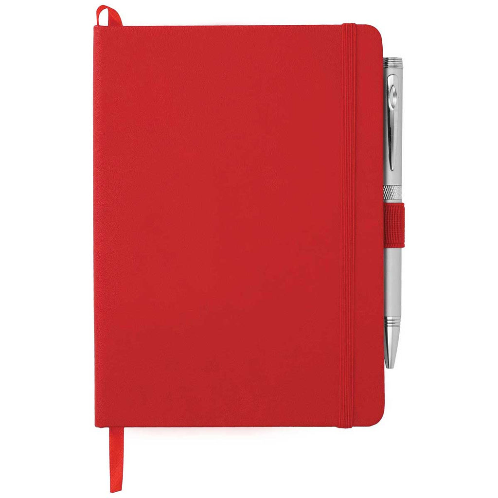 JournalBook Red 5" x 7" Firenze Hard Bound Notebook (pen sold separately)