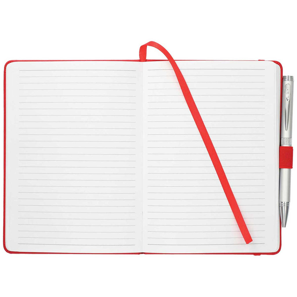 JournalBook Red 5" x 7" Firenze Hard Bound Notebook (pen sold separately)