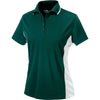 Charles River Women's Forest/White Color Blocked Wicking Polo