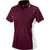 Charles River Women's Maroon/White Color Blocked Wicking Polo