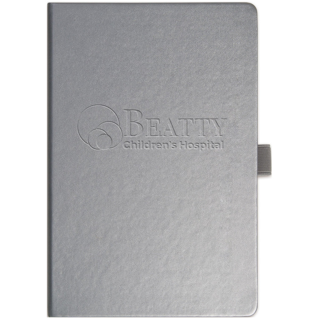 JournalBook Silver Nova Soft Deboss Plus Bound Notebook