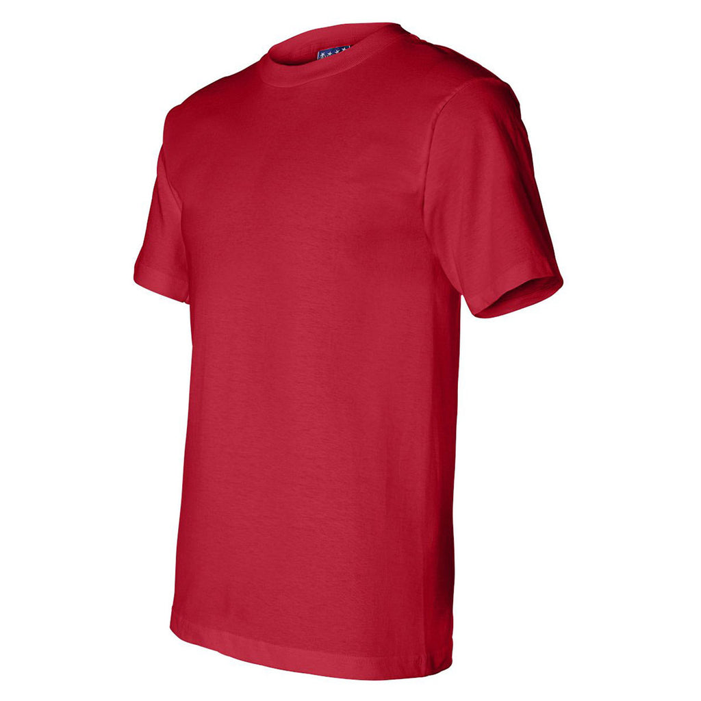 Bayside Men's Red Union-Made Short Sleeve T-Shirt