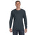 Jerzees Men's Black Heather 5.6 Oz Dri-Power Active Long-Sleeve T-Shirt
