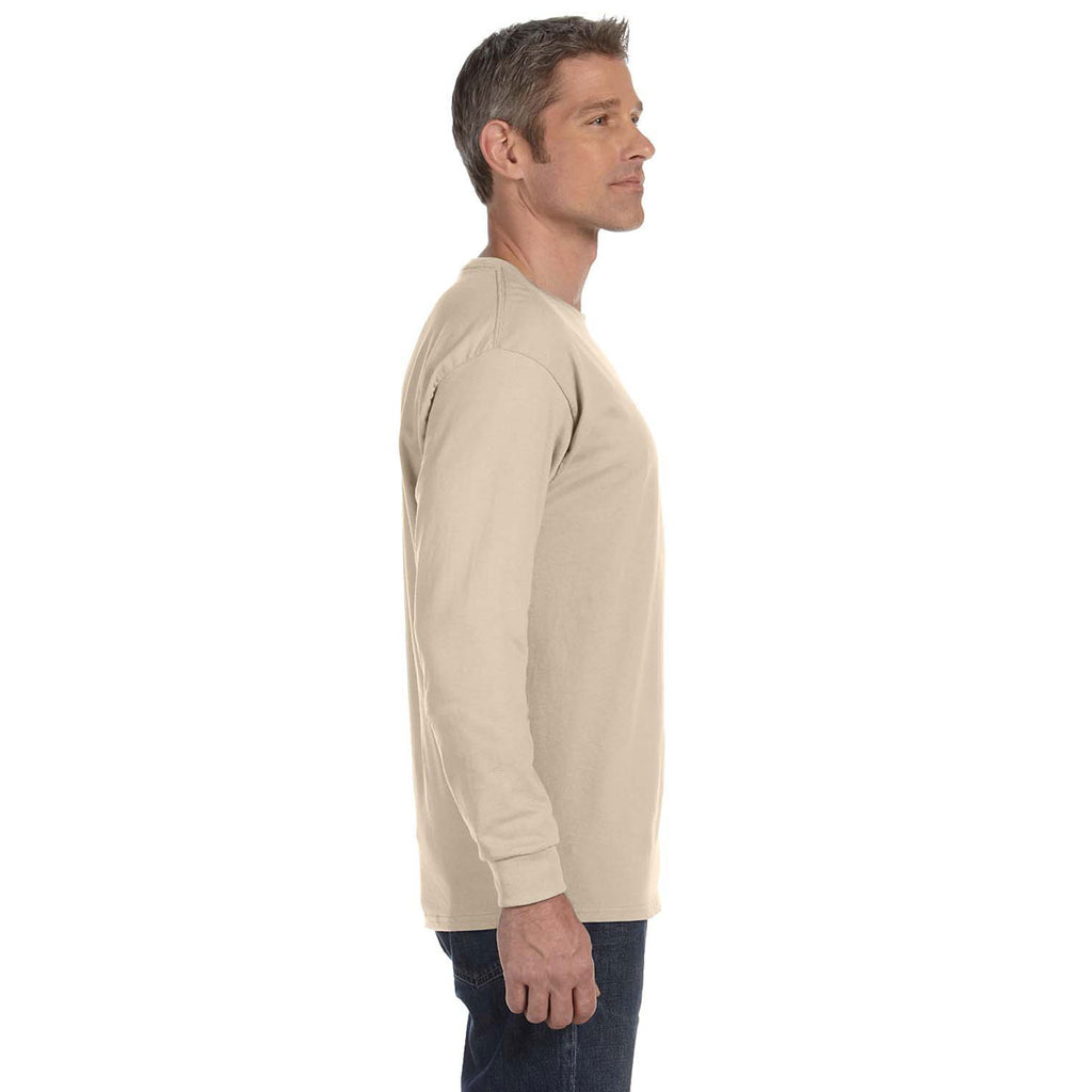 Jerzees Men's Sandstone 5.6 Oz Dri-Power Active Long-Sleeve T-Shirt