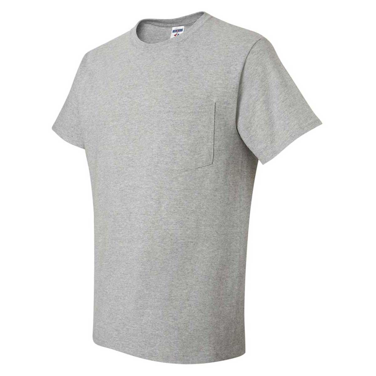 Jerzees Men's Heavyweight 50/50 Long Sleeve T-Shirt – Charcoal Grey, Medium
