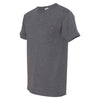 Jerzees Men's Black Heather Dri-Power 50/50 T-Shirt with a Pocket
