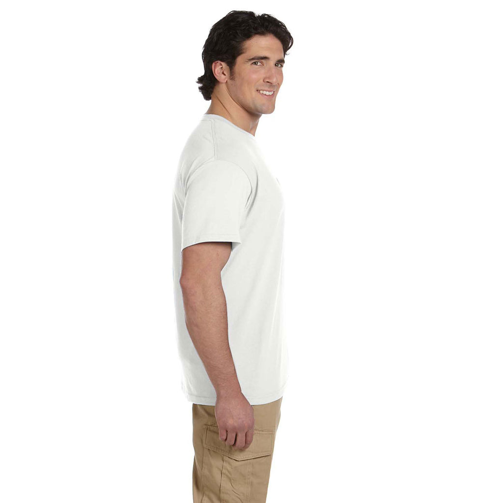 Jerzees Men's White 5.6 Oz Dri-Power Active Pocket T-Shirt