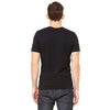 Bella + Canvas Unisex Solid Black Blend Jersey Short-Sleeve T-Shirt