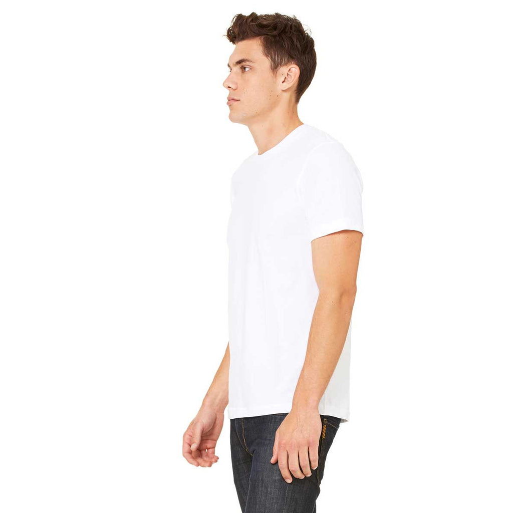 Bella + Canvas Unisex Solid White Blend Jersey Short-Sleeve T-Shirt