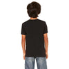 Bella + Canvas Youth Black Jersey Short-Sleeve V-Neck T-Shirt