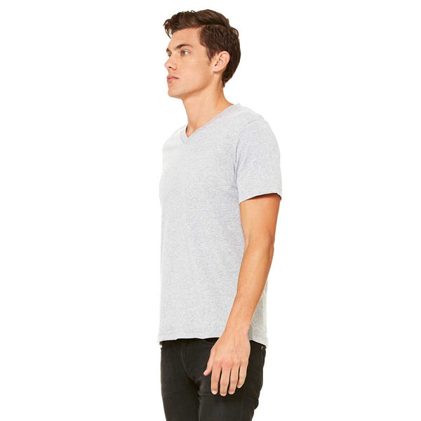 Bella + Canvas Unisex Athletic Heather Jersey Short-Sleeve V-Neck T-Sh