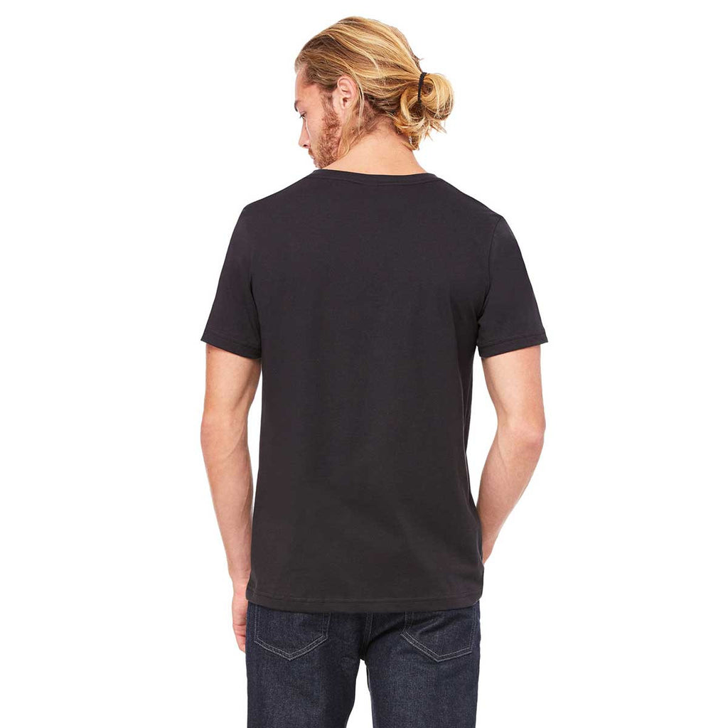 Bella + Canvas Unisex Vintage Black Jersey Short-Sleeve V-Neck T-Shirt