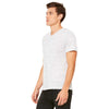 Bella + Canvas Unisex White Marble Jersey Short-Sleeve V-Neck T-Shirt