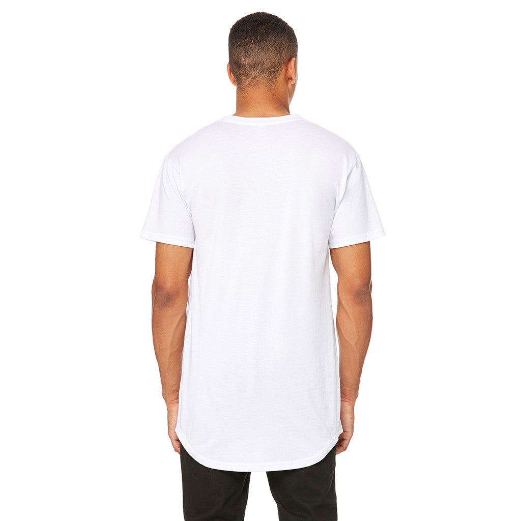 Bella + Canvas Men's White Long Body Urban T-Shirt