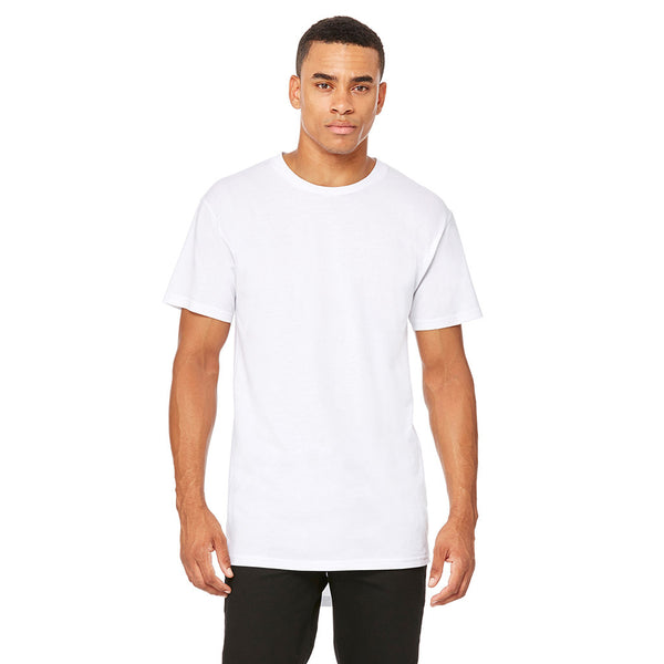 Bella + Canvas Men's White Long Body Urban T-Shirt