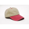 Pacific Headwear Sand/Cape Red Velcro Adjustable Washed Pigment Dyed Cap
