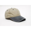 Pacific Headwear Sand/Charcoal Velcro Adjustable Washed Pigment Dyed Cap