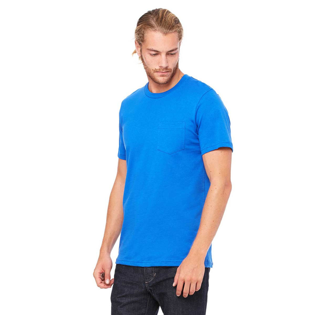 Bella + Canvas Men's True Royal Jersey Short-Sleeve Pocket T-Shirt