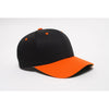 Pacific Headwear Black/Orange Velcro Adjustable Cotton Poly Cap