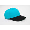 Pacific Headwear Blue Teal/Black Velcro Adjustable Cotton Poly Cap