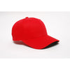 Pacific Headwear Red Velcro Adjustable Cotton Poly Cap