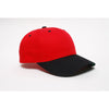 Pacific Headwear Red/Black Velcro Adjustable Cotton Poly Cap