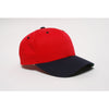 Pacific Headwear Red/Navy Velcro Adjustable Cotton Poly Cap