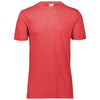Augusta Sportswear Men's Red Heather Tri-Blend Tee