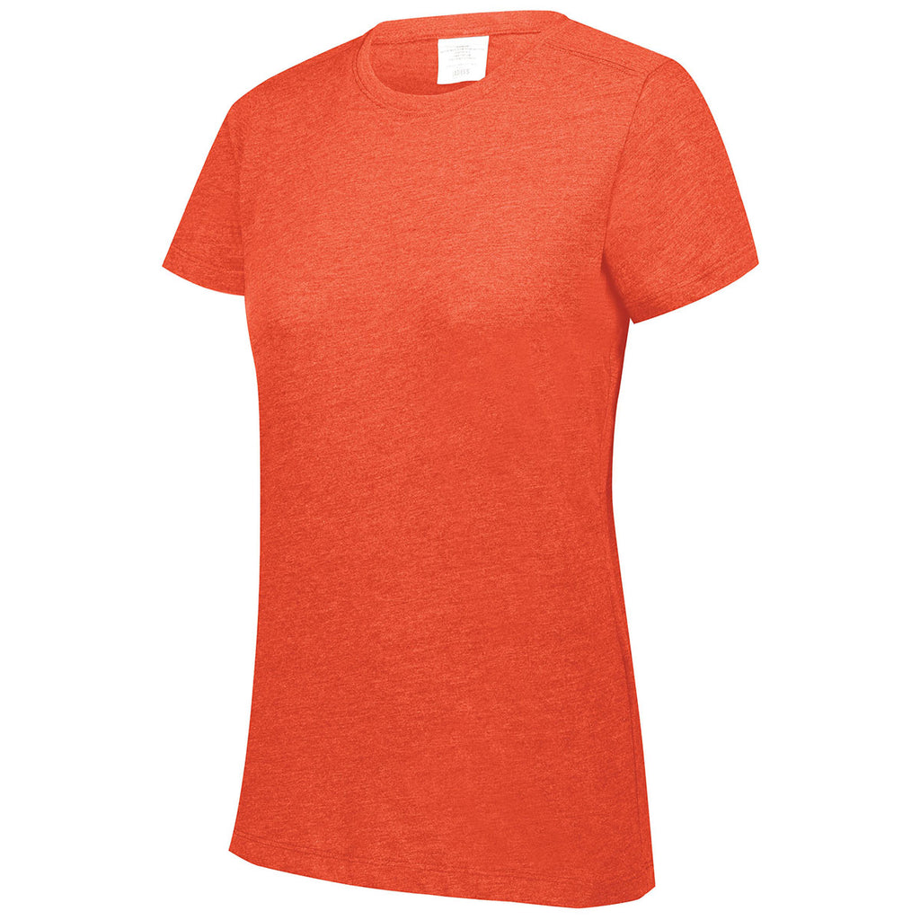 Augusta Sportswear Women's Orange Heather Tri-Blend Tee