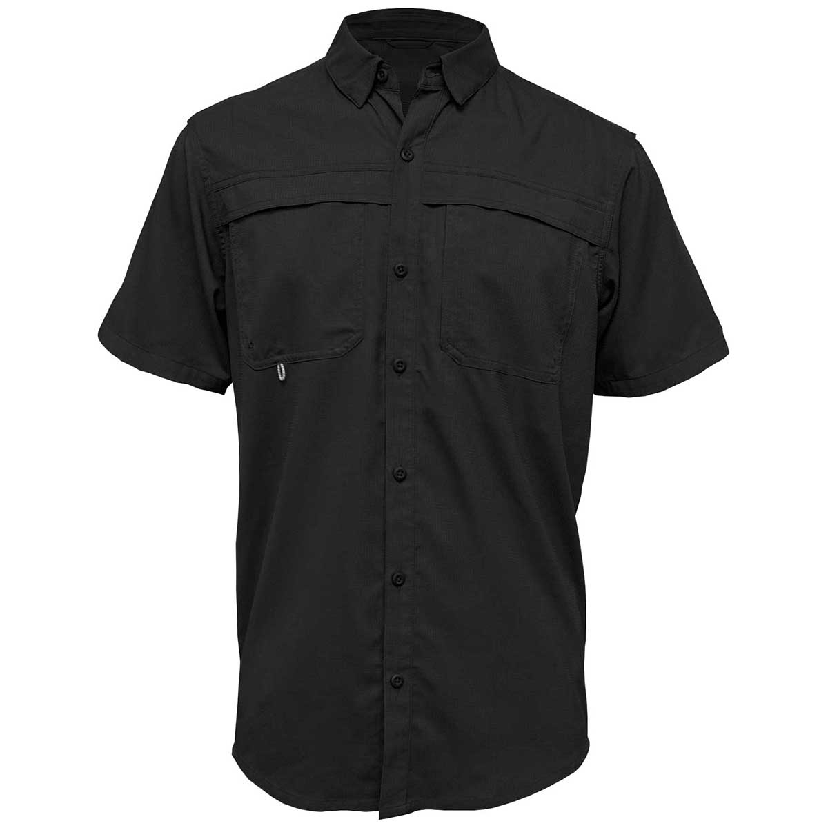 BAW Men's Black Short Sleeve Fishing Shirt - Sample
