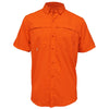 BAW Men's Orange Short Sleeve Fishing Shirt