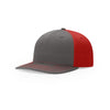 Richardson Charcoal/Red Lifestyle Structured Twill Back Trucker Hat