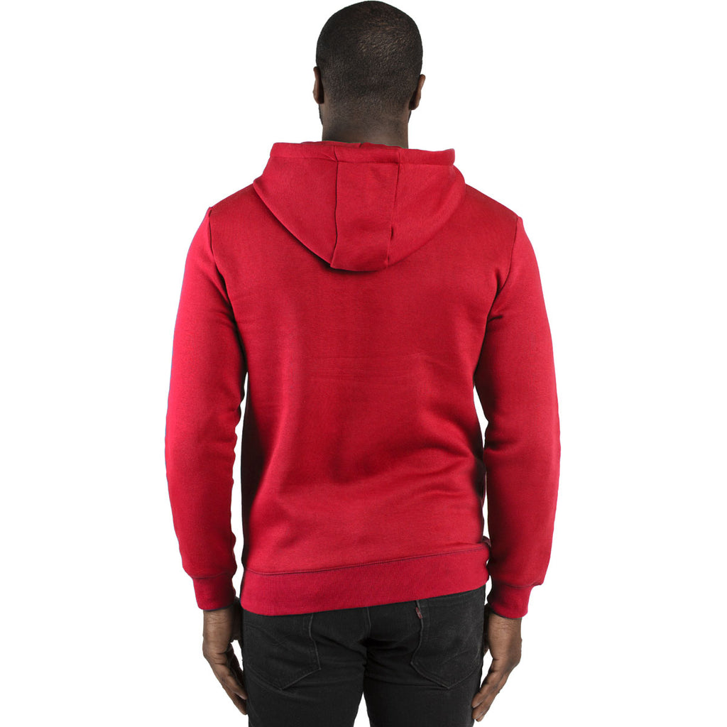 Threadfast Unisex Red Ultimate Fleece Pullover Hooded Sweatshirt