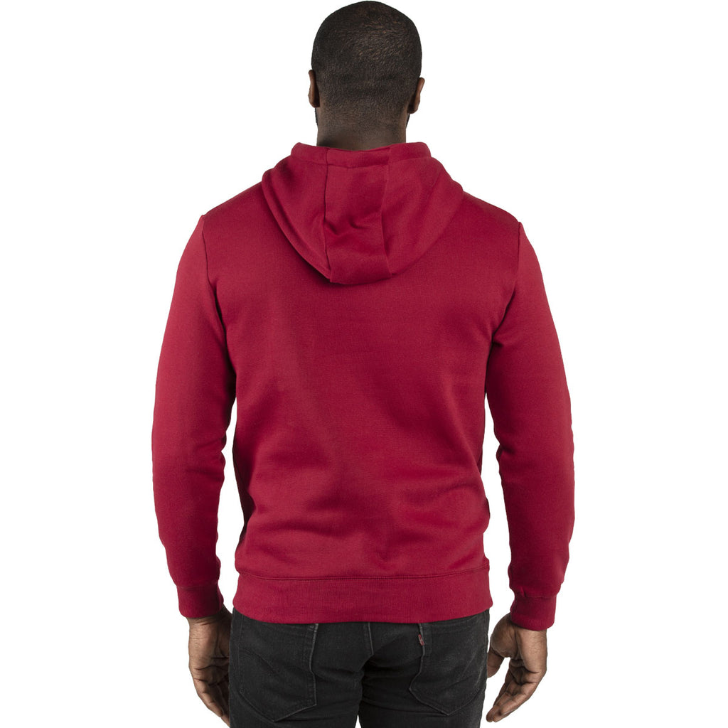 Threadfast Unisex Burgundy Ultimate Fleece Pullover Hooded Sweatshirt