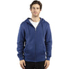 Threadfast Apparel Unisex Navy Ultimate Fleece Full-Zip Hooded Sweatshirt