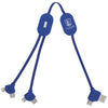Good Value Blue 3-in-1 On-the-Go Charging cable