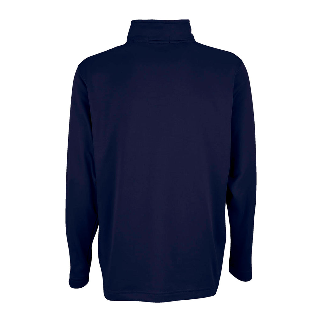 Vantage Men's Navy 1/4-Zip Brushed Back Micro-Fleece Pullover